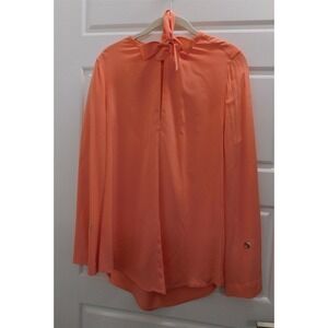 Equipment 100%‎ Silk Coral Bell Sleeve Blouse sz S